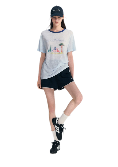Lyocell Print T-Shirt