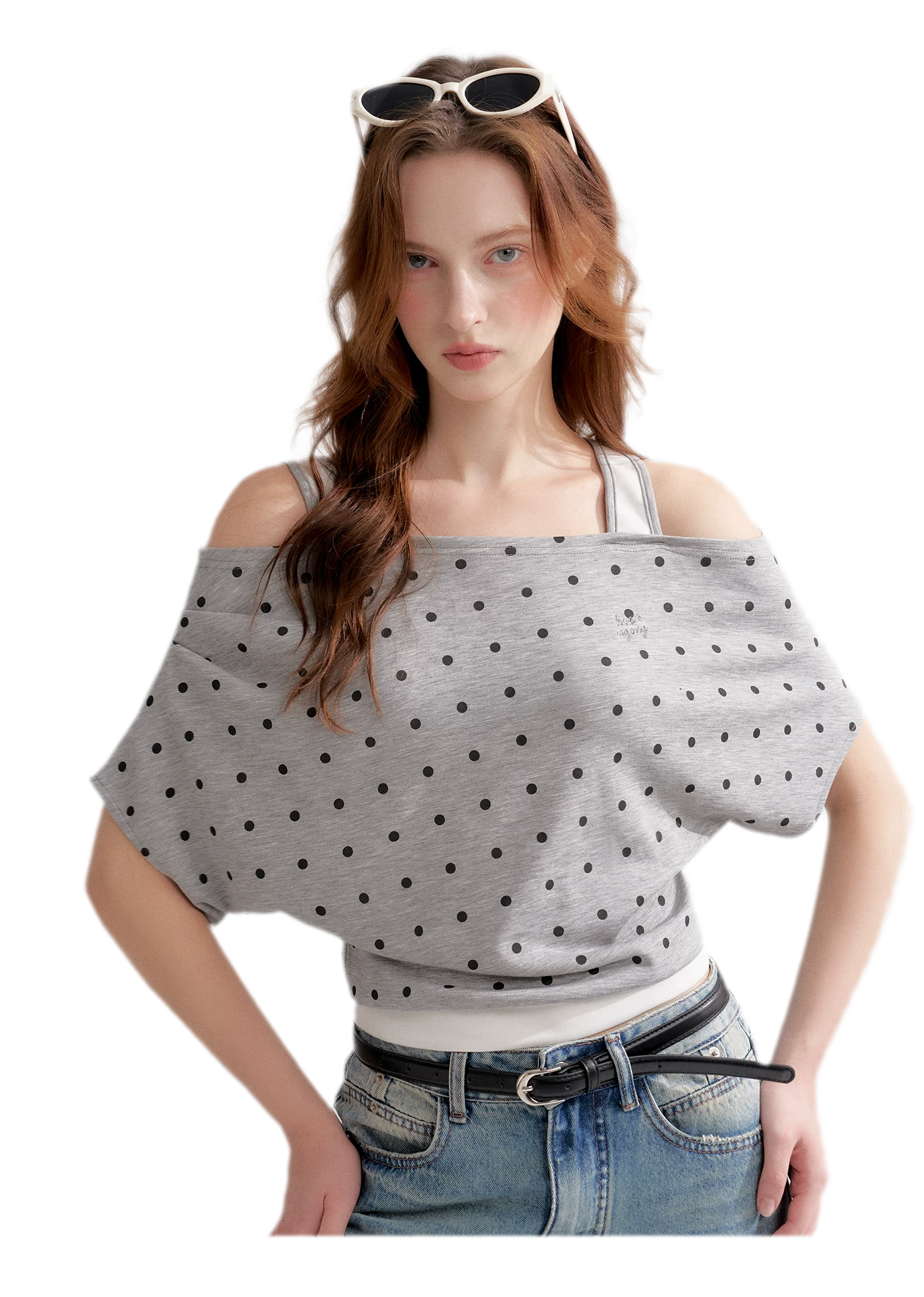 Polka Dot Layered T-Shirt