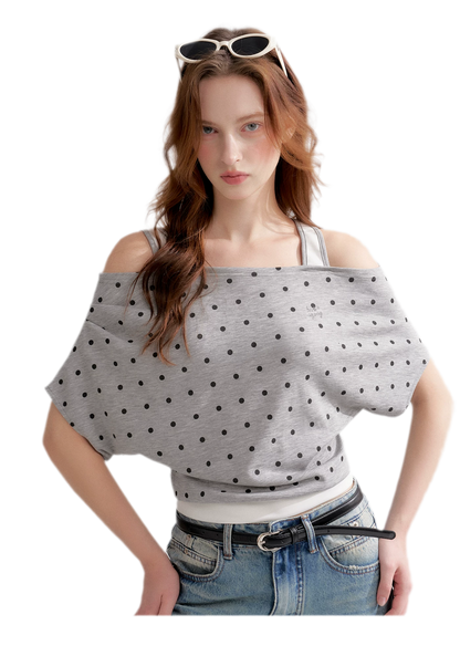 Polka Dot Layered T-Shirt