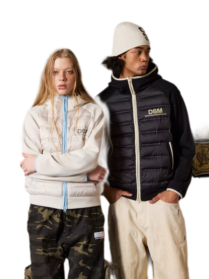 Contrast-Bound Cropped Down Jacket