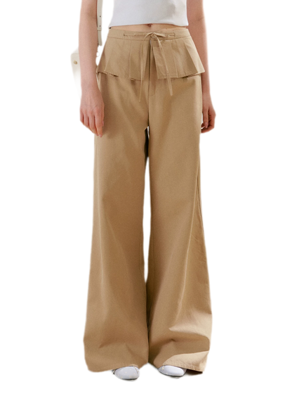 Pleated Wide-Leg Pants