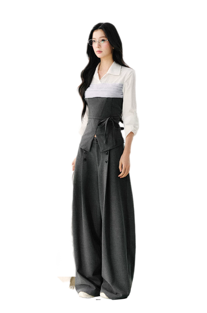 Layered Bustier Shirt
