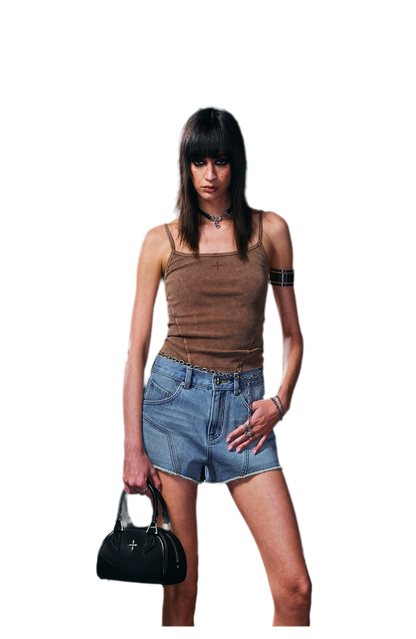 Vintage Style Adjustable Strap Top