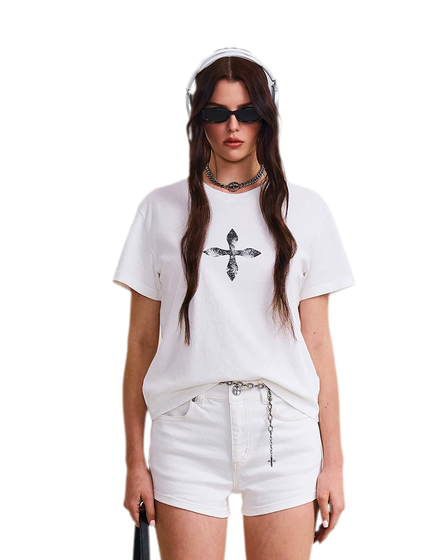 Cross Flower Vintage Tee