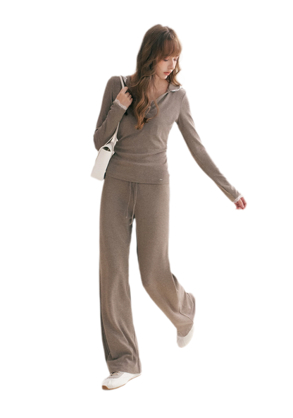 Lace-Trim Layered Two-Piece Set