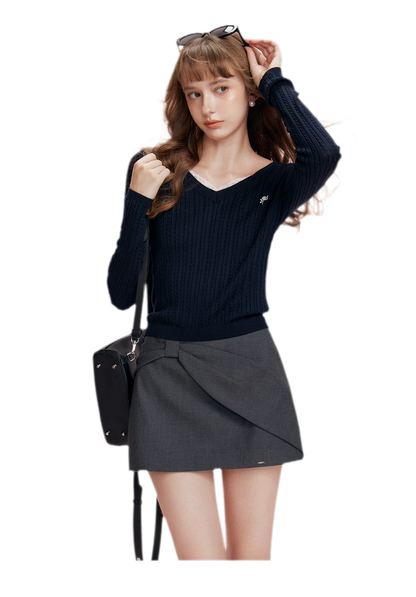 Three-Dimensional Bow A-Line Skirt