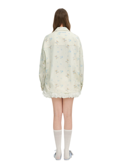 Floral Lace Trim Shirt