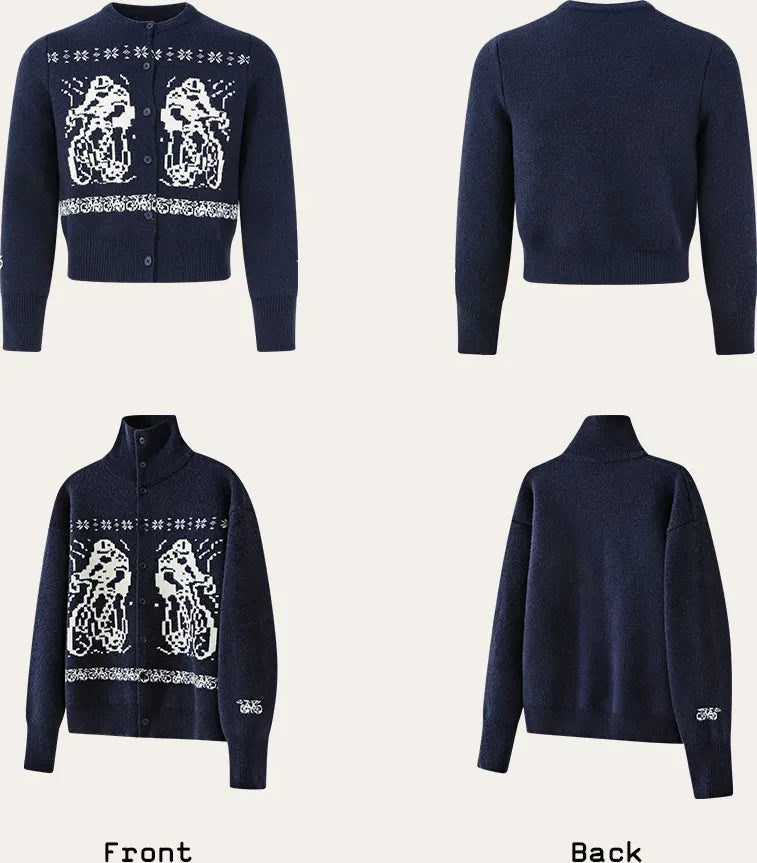 Fair Isle Relaxed Cardigan Sweater