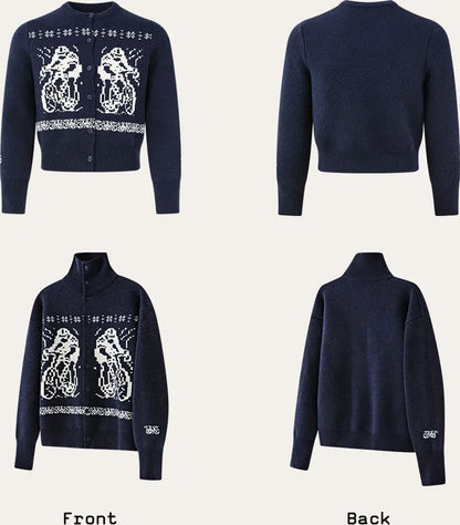 Fair Isle Relaxed Cardigan Sweater