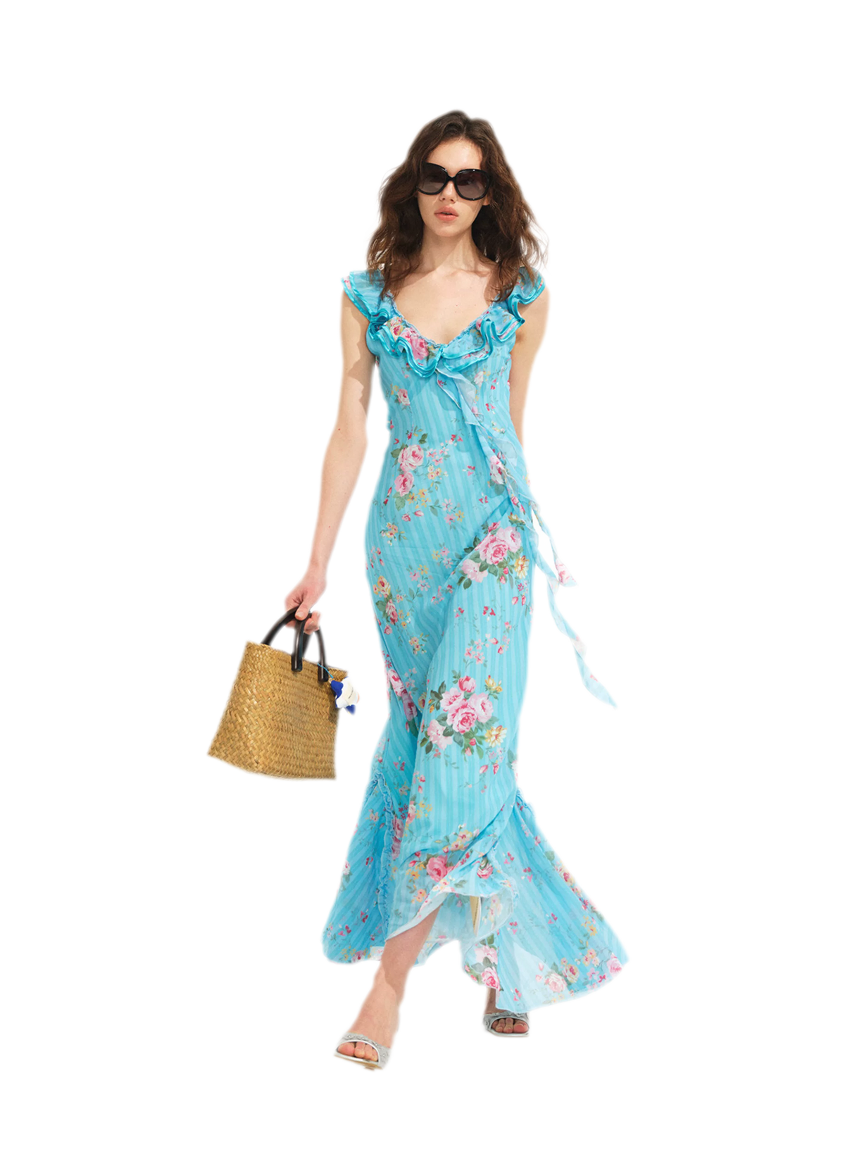 Lace Trim Mermaid Dress