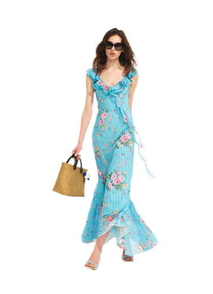 Lace Trim Mermaid Dress