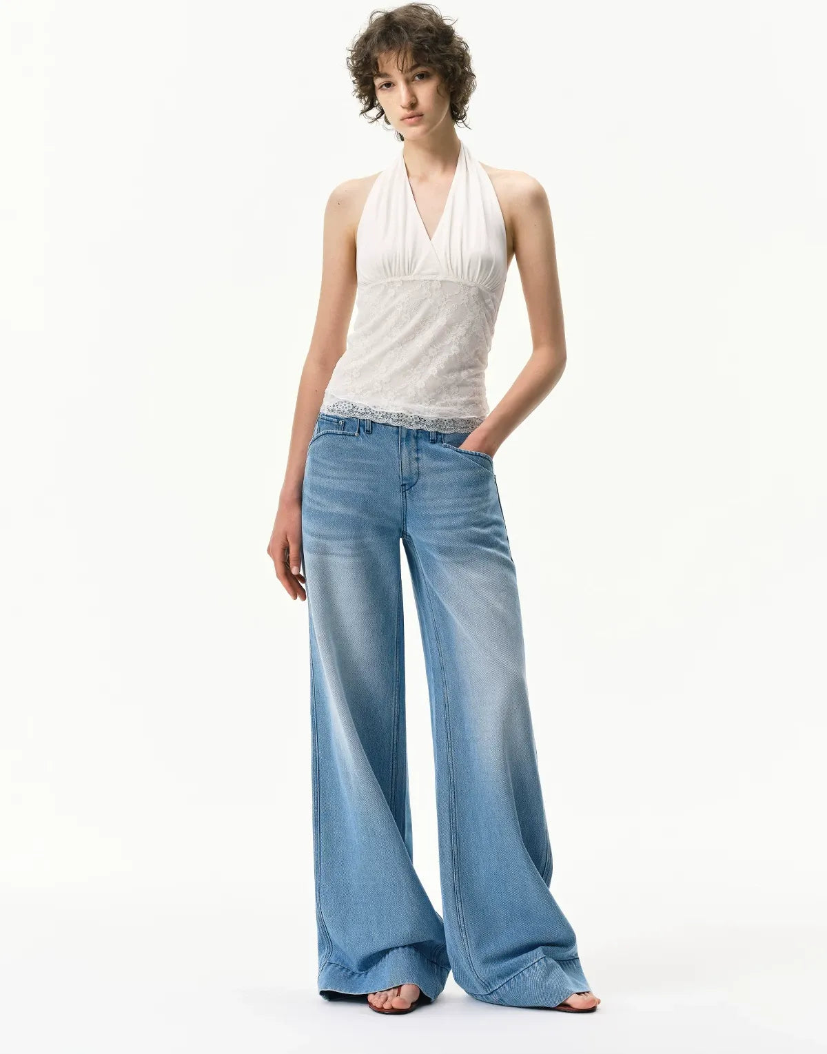 Lyocell Wide-Leg Jeans