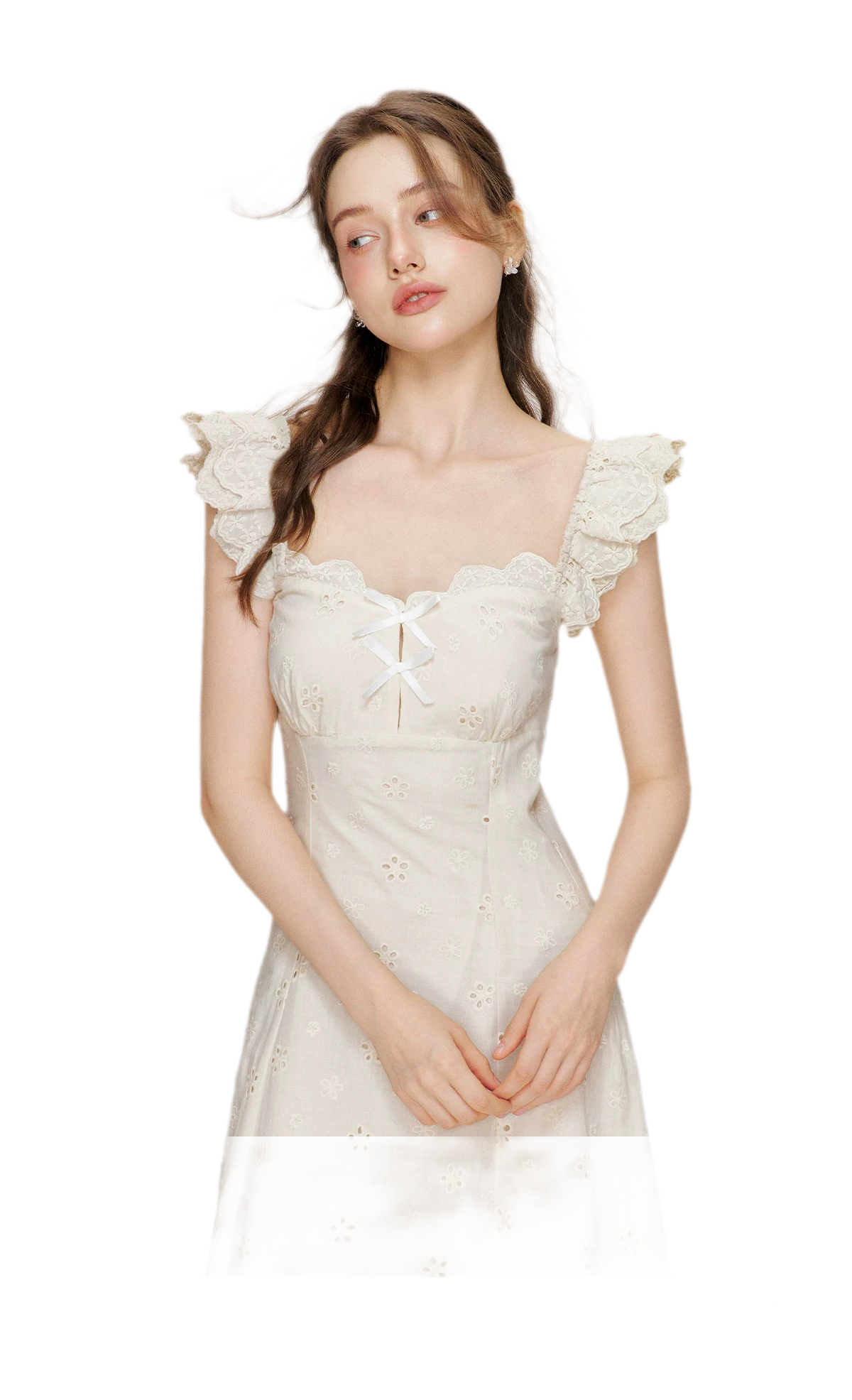 Lace Embroidery Maxi Dress