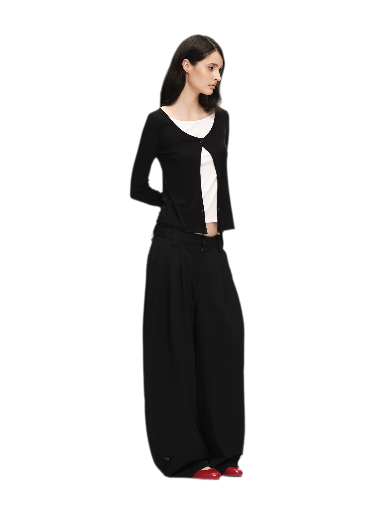Lyocell Faux Two-Piece Top