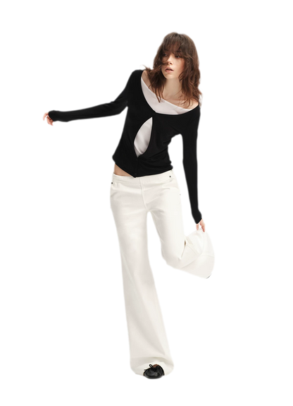 Pure Cotton Wide-Leg Jeans