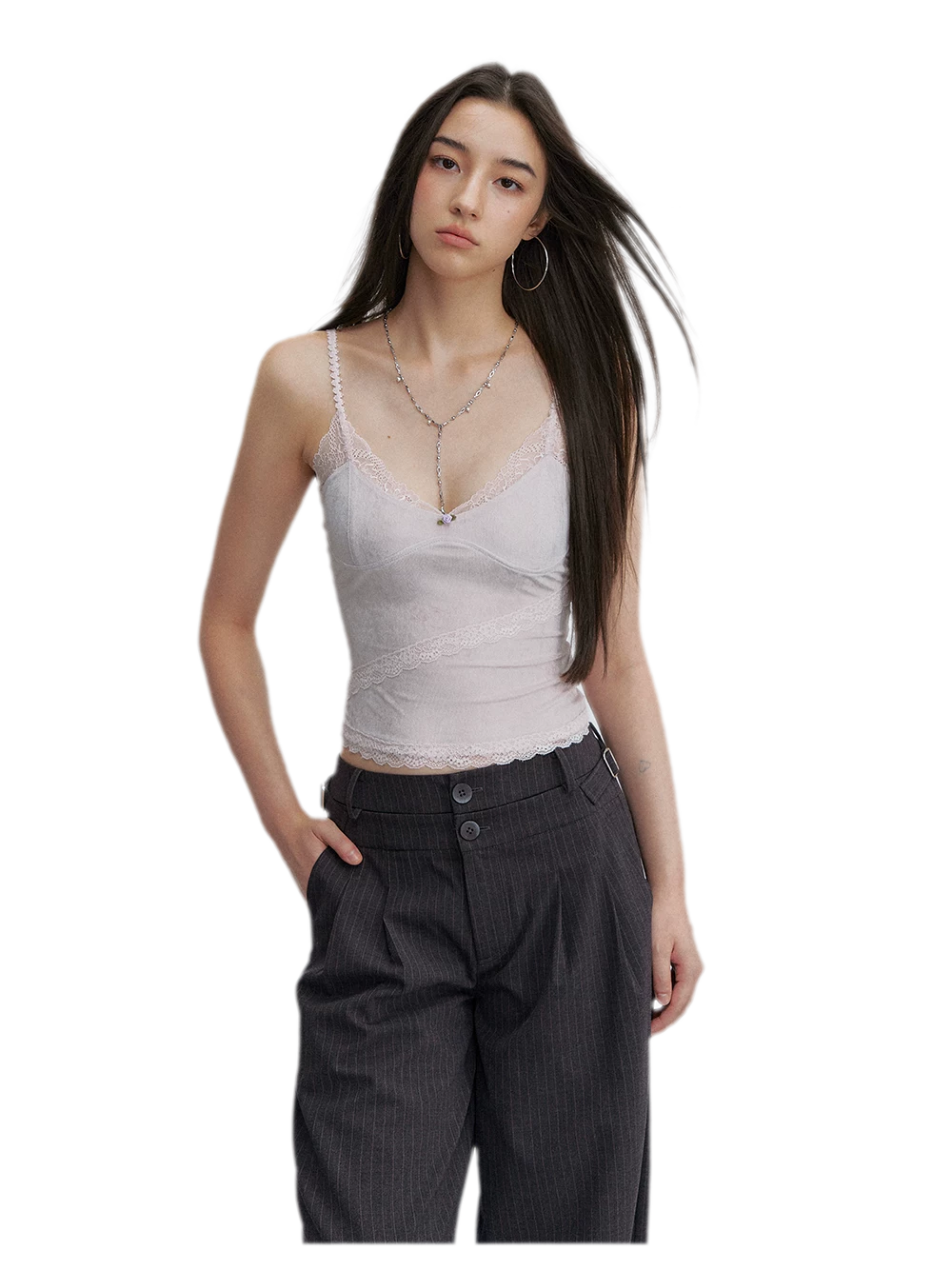Lace Velvet Cami Top