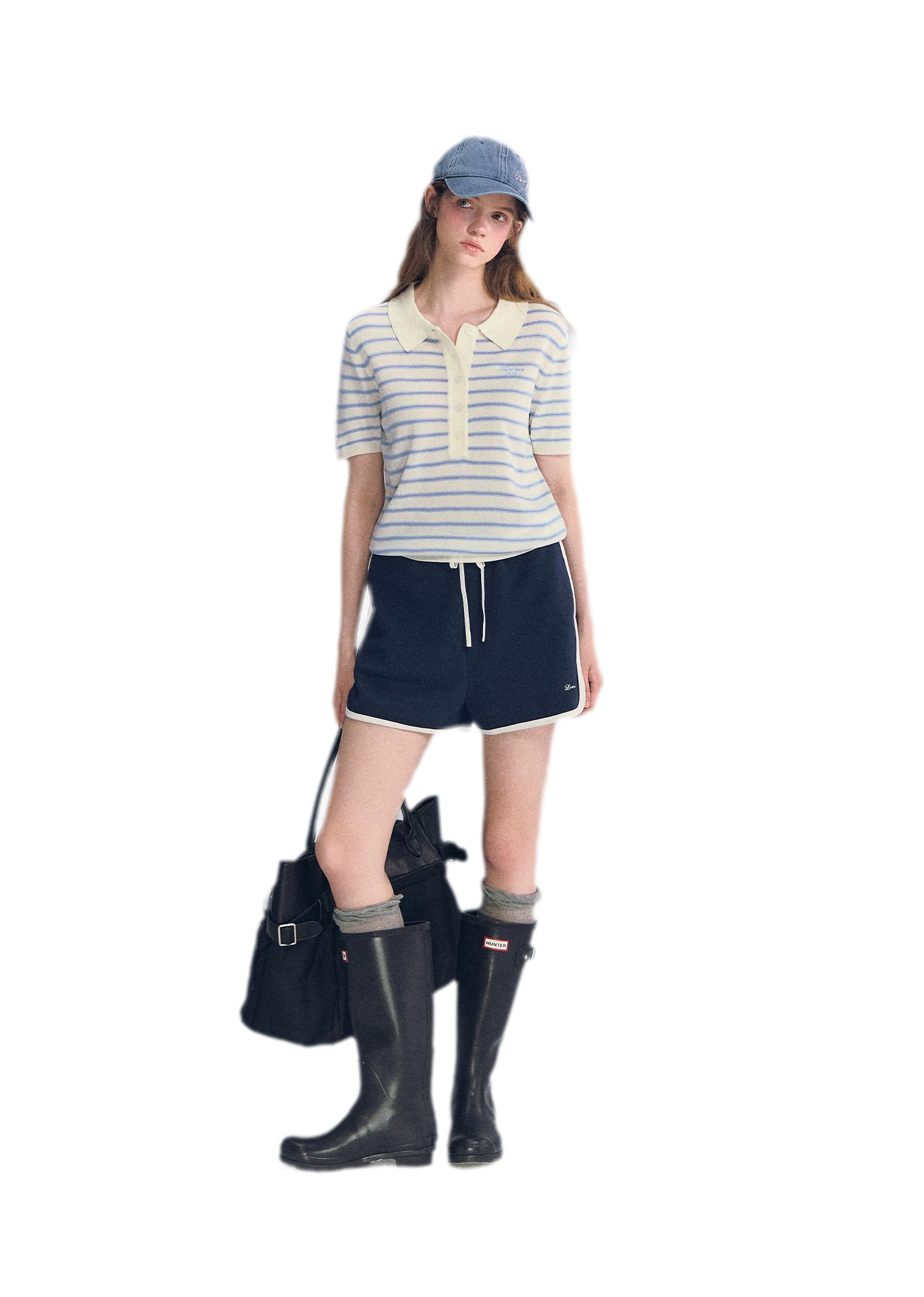 Striped Embroidered Polo