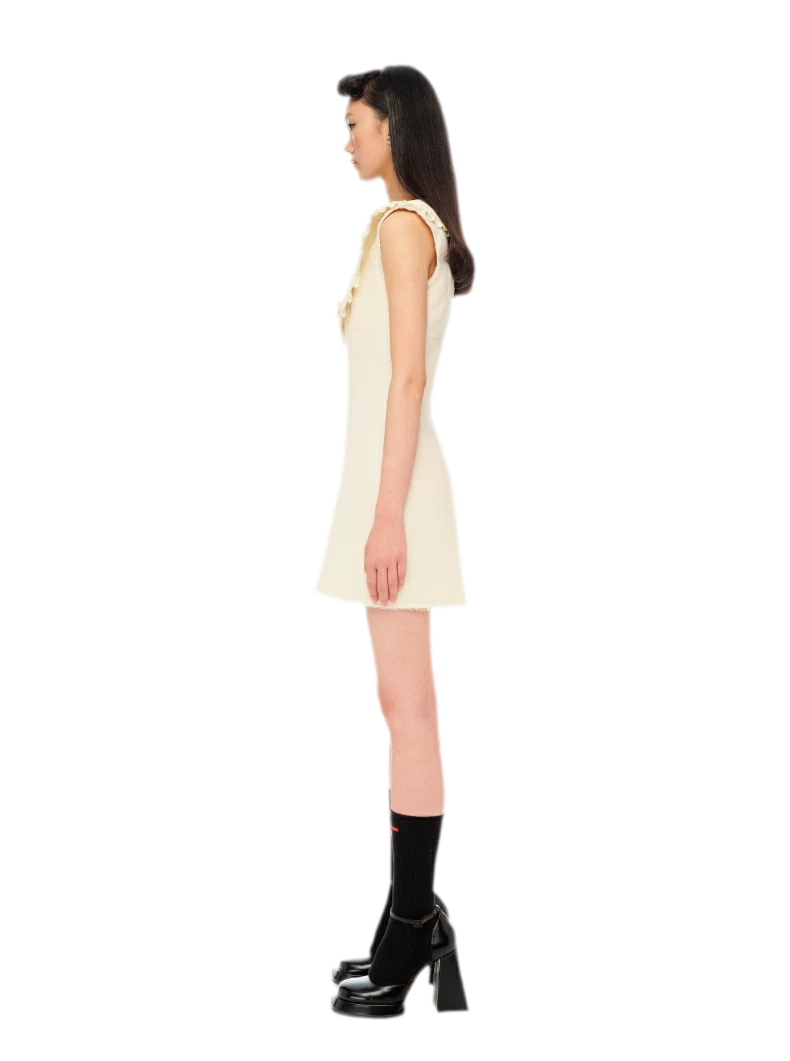 Rhinestone Bow A-Line Dress