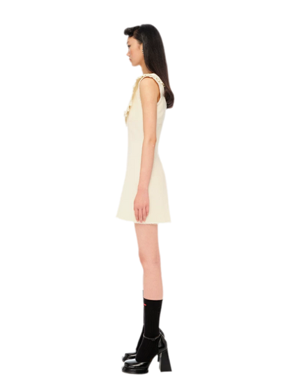 Rhinestone Bow A-Line Dress