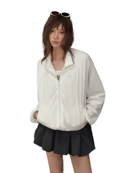 Polka Dot Collar Jacket