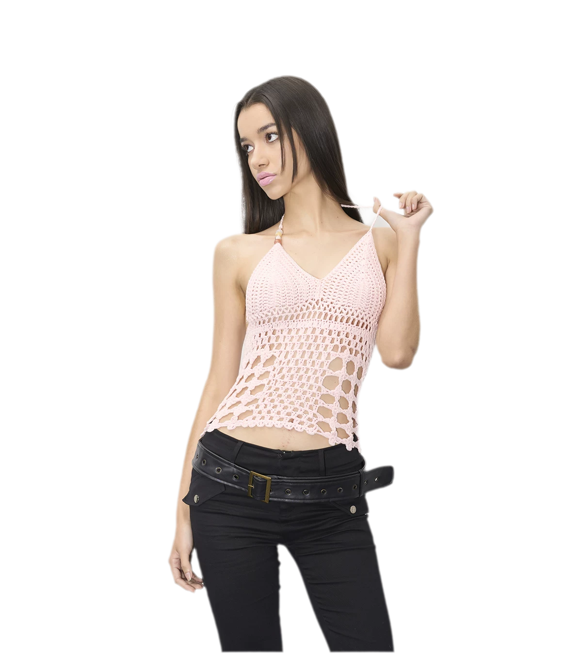 Handmade Crochet V-Neck Top