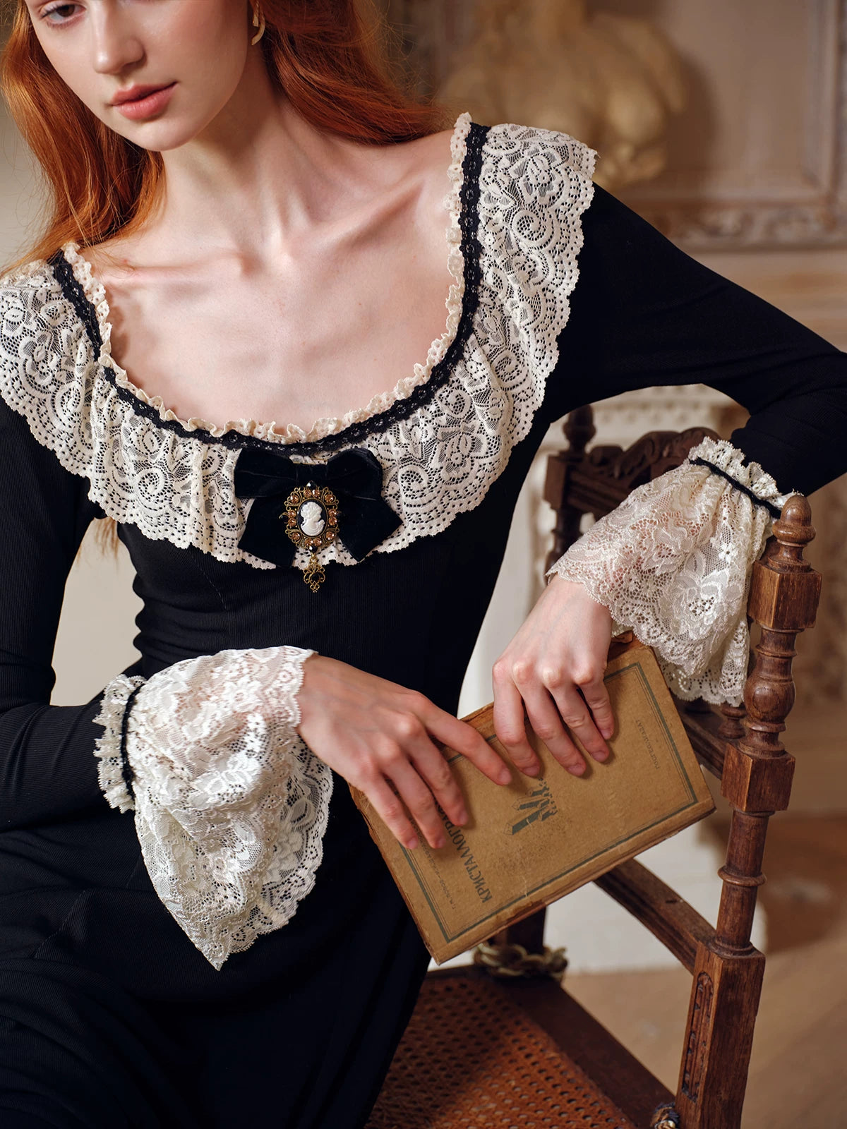 Knit Lace Fitted Dress