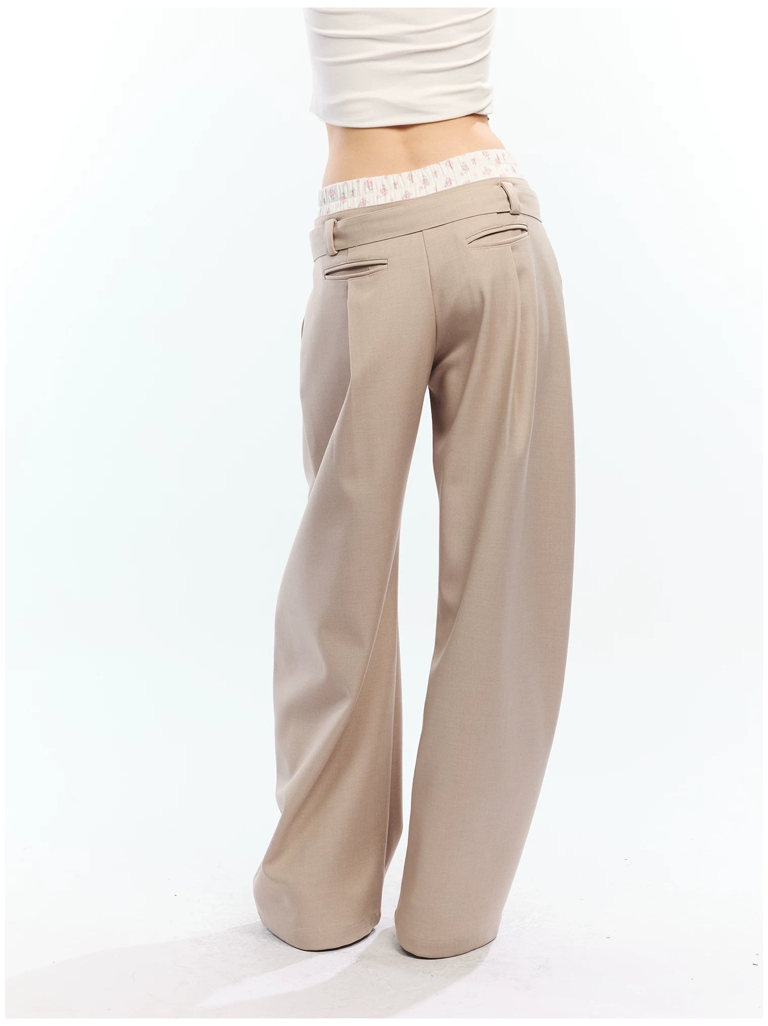 Floral Print Loose Wide Leg Pants