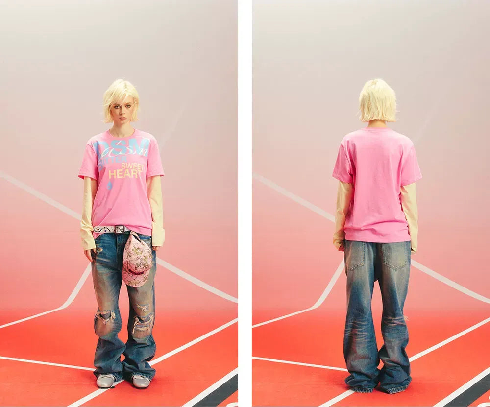 Compact Cotton Faux-Layer T-Shirt