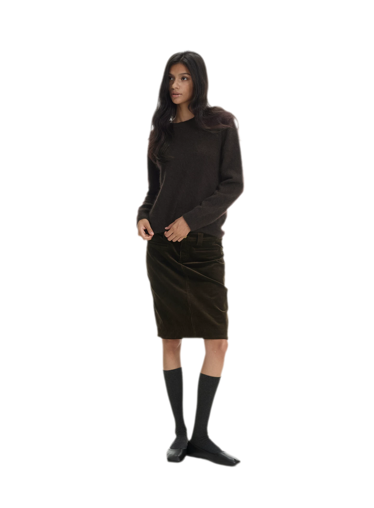 Brushed Knit Crewneck Sweater