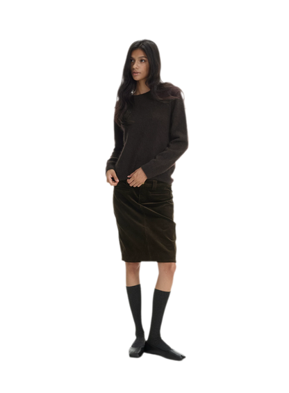 Brushed Knit Crewneck Sweater