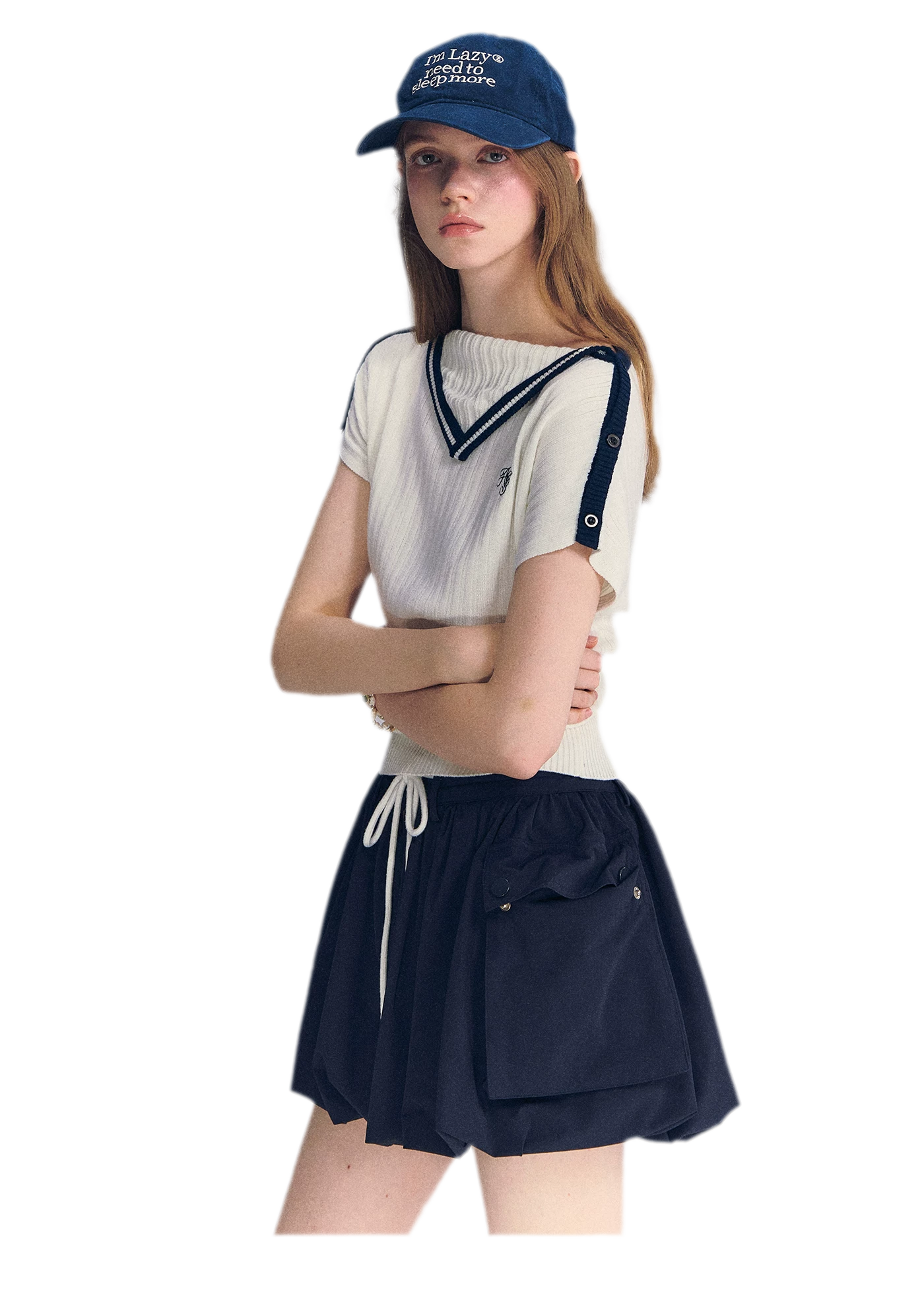 Contrast Trim Knit Top