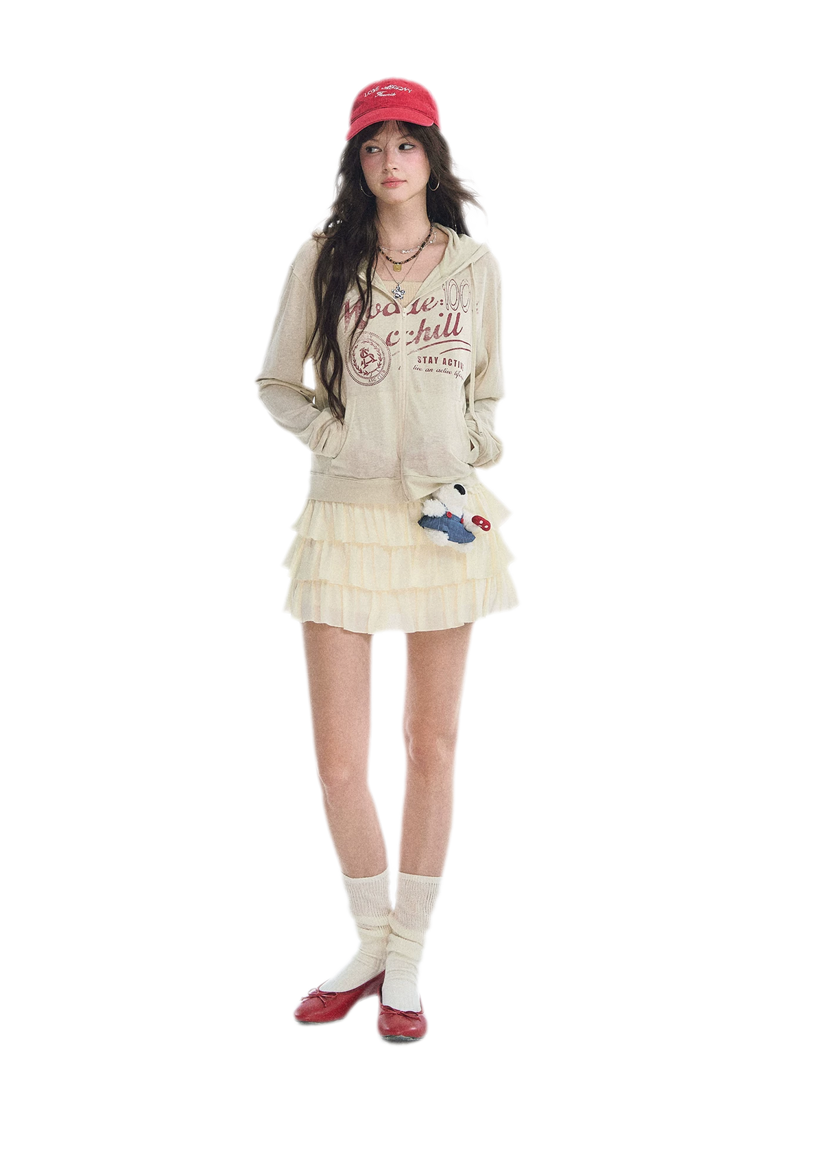 Lace Tiered A-Line Skirt