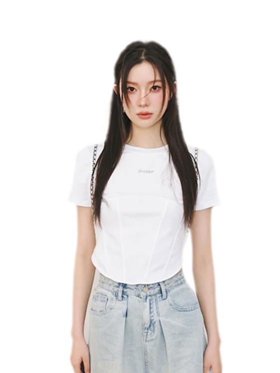 Cropped Seam T-Shirt