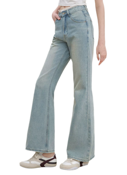 Lace Trim Flare Jeans