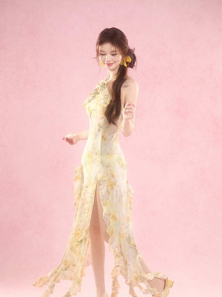 Sunlit Ruffle Swim Dress