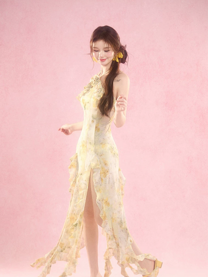 Sunlit Ruffle Swim Dress