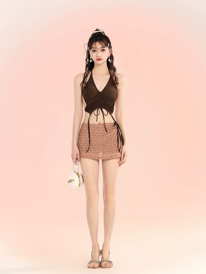 Split Skirt Bikini Set