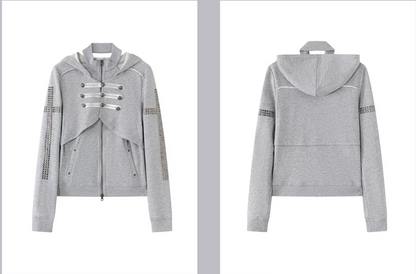 Metal Toggle Hooded Sweatshirt
