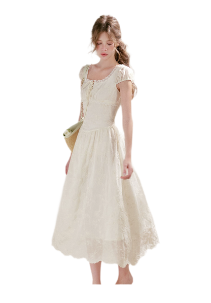 Lace Embroidered Midi Dress