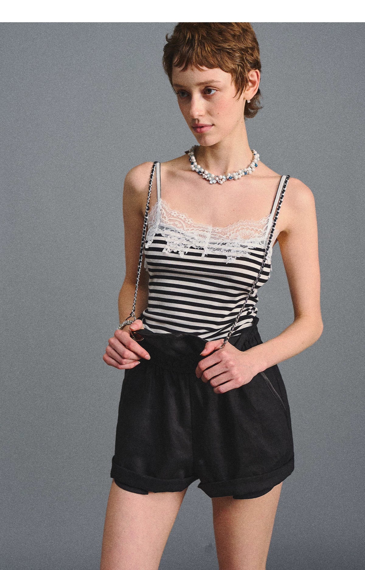 Striped Lace Camisole