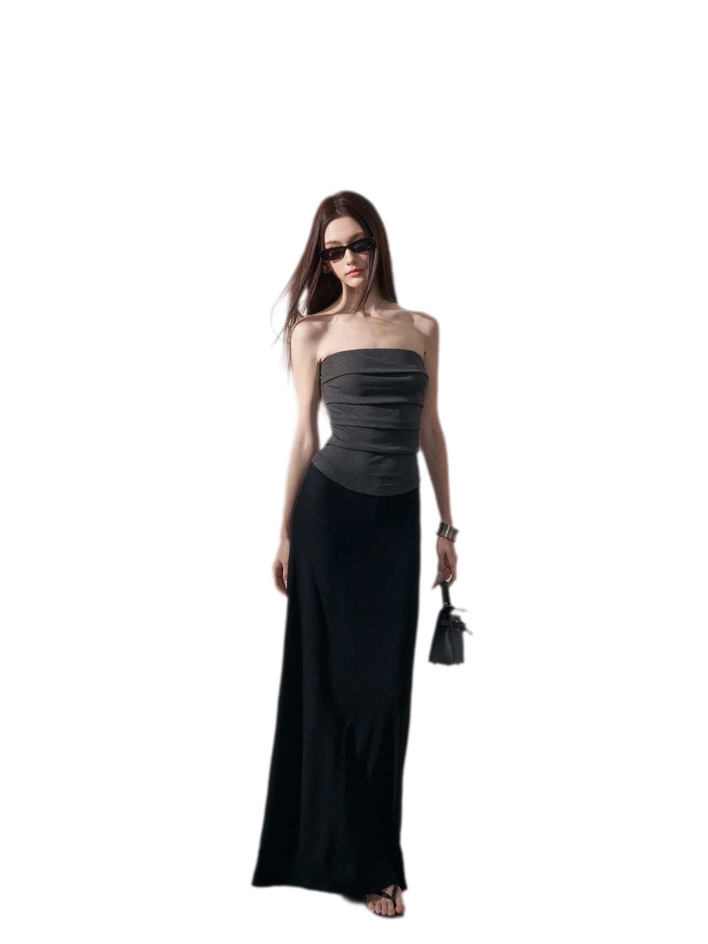Colorblock Pleated Knit Dress