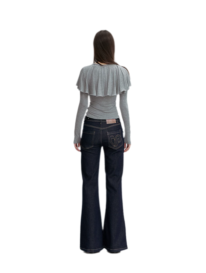 Tie-Neck Ruffle Top