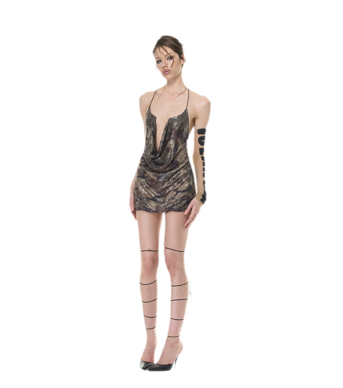 Camouflage Halter Mini Dress