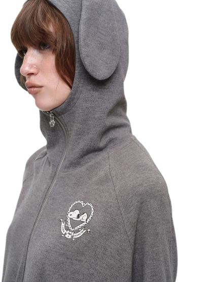 Brushed Knit Batwing Hoodie Set