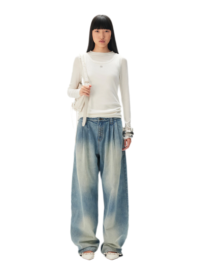 Lyocell Layered Long Sleeve Tee