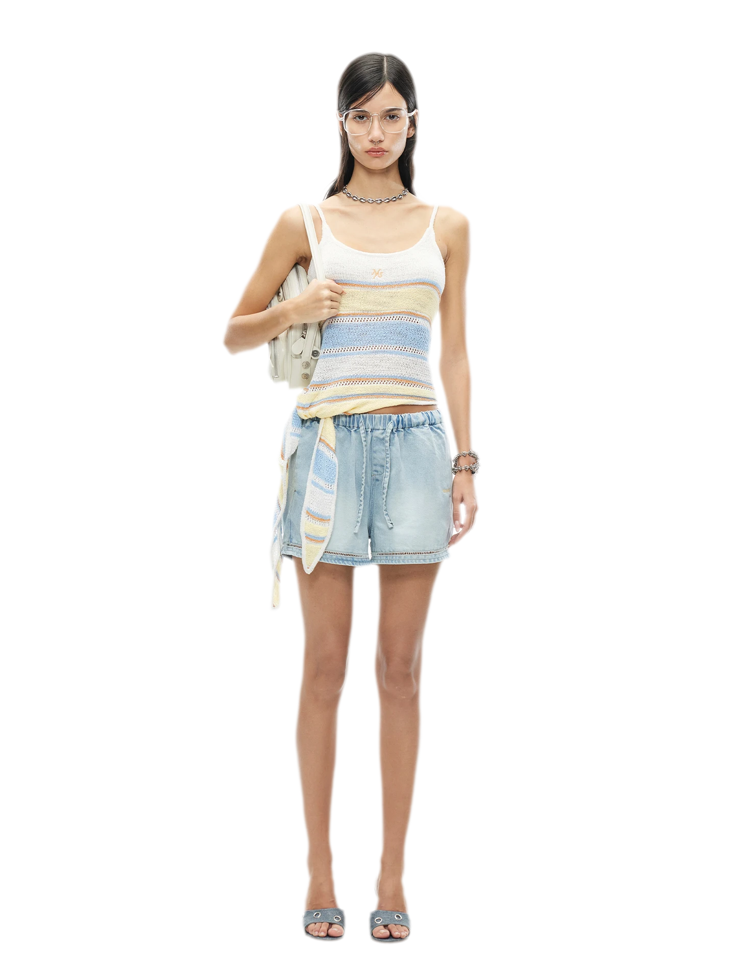 Lyocell Washed Denim Shorts