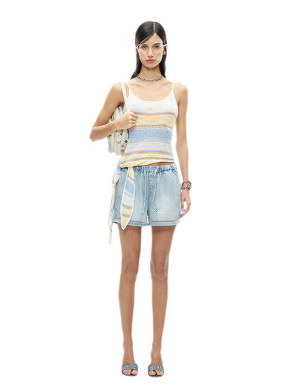 Lyocell Washed Denim Shorts