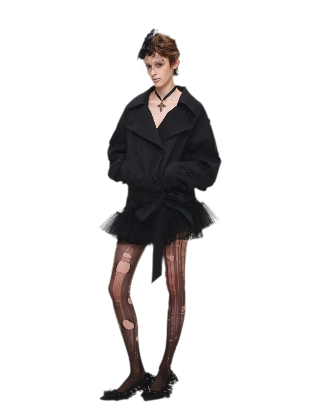 Double-Breasted Belted Trench Coat