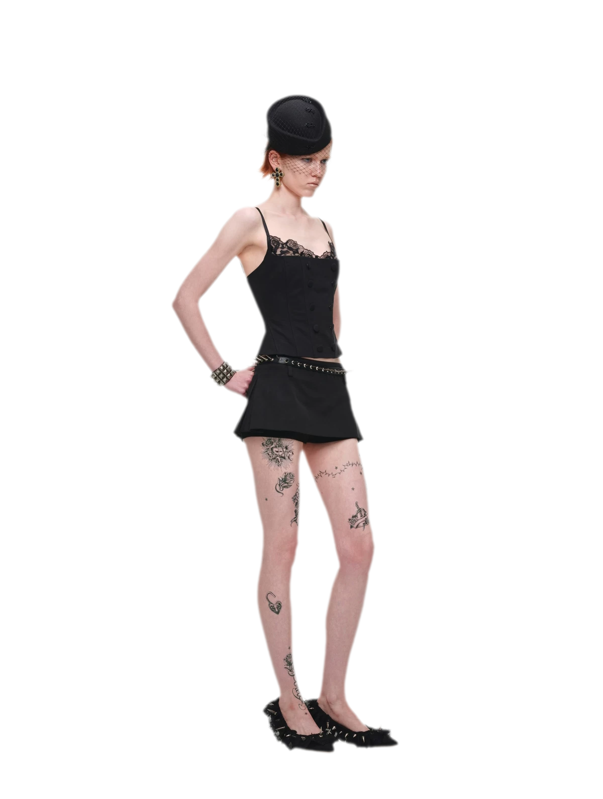 Fishbone Lace Corset Top
