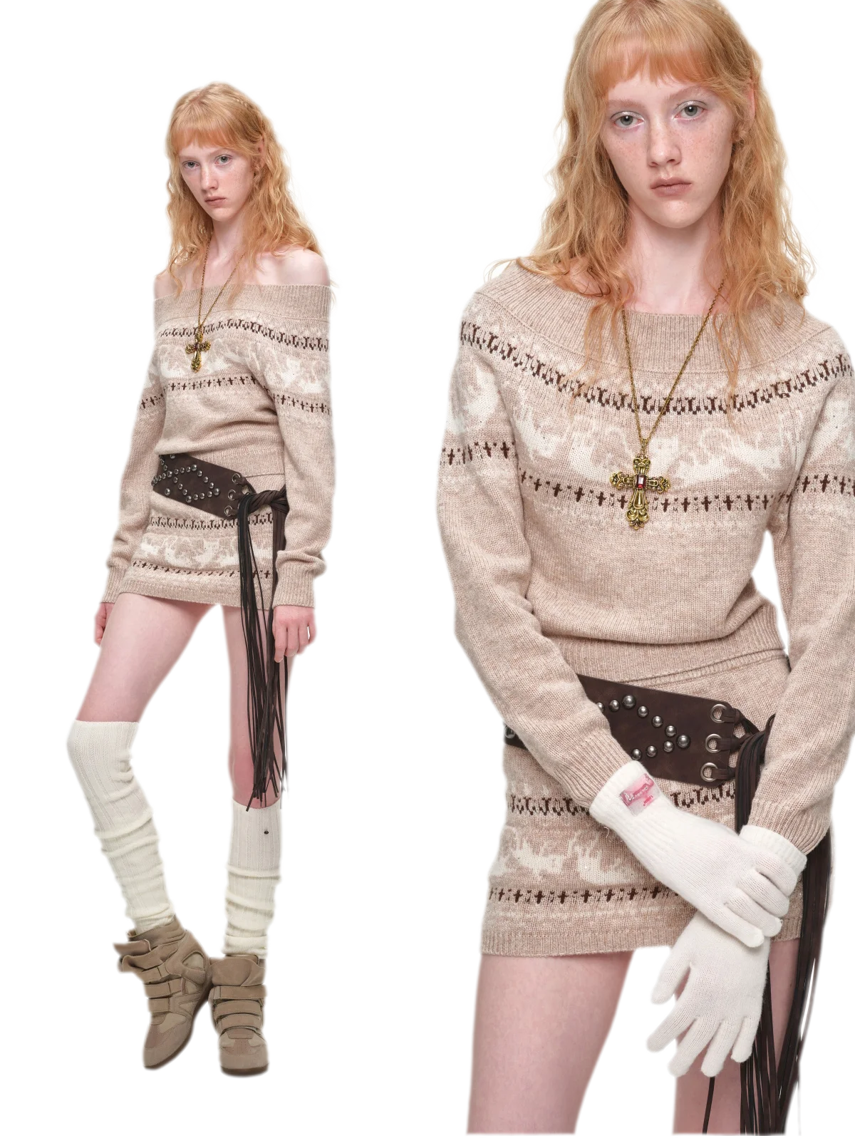 Haut en maille pour chat Fair Isle